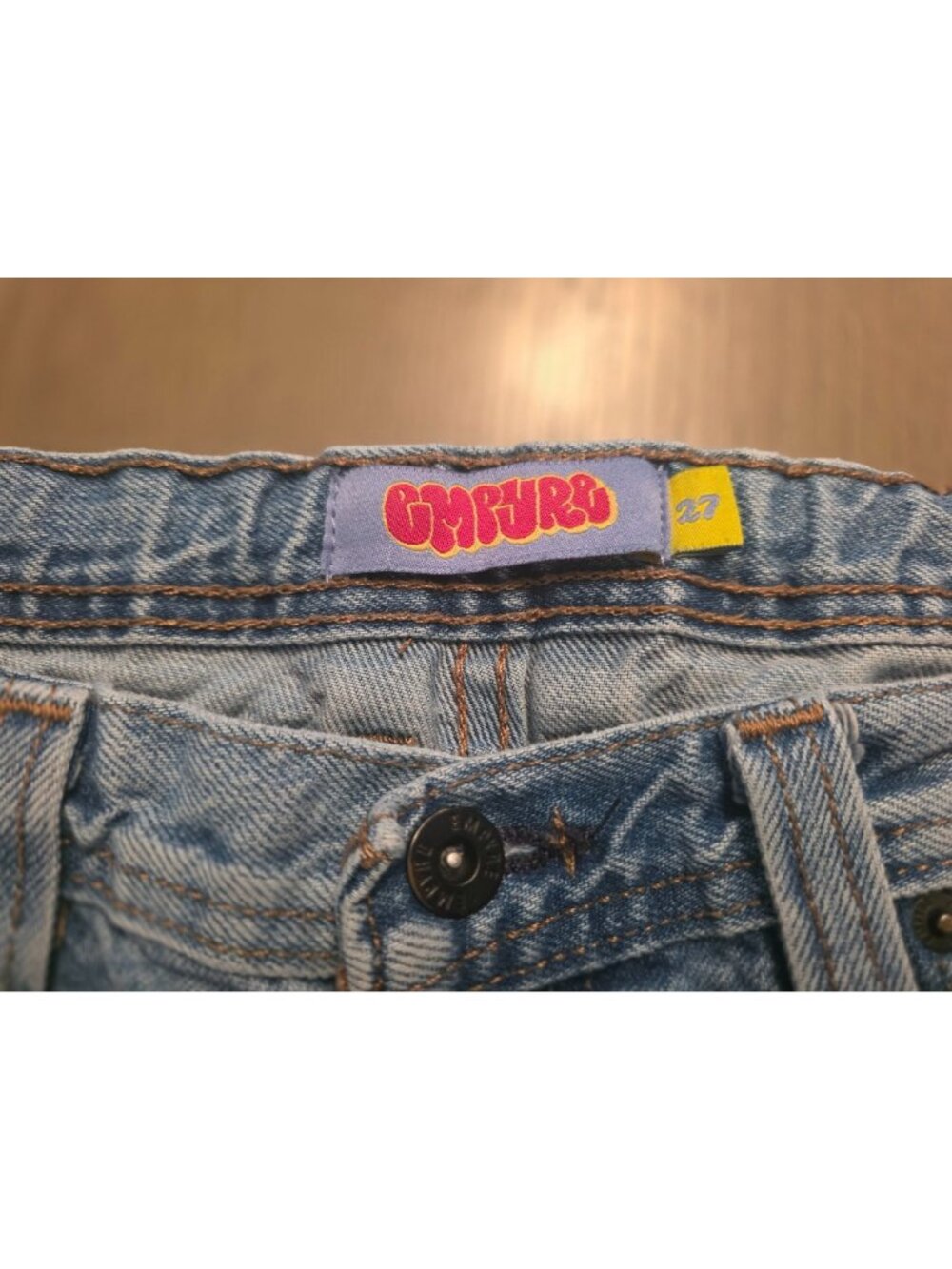 Vtg Empyre Straight Leg Jeans Cotton size 27 Adjustable Waist - Picture 5 of 12
